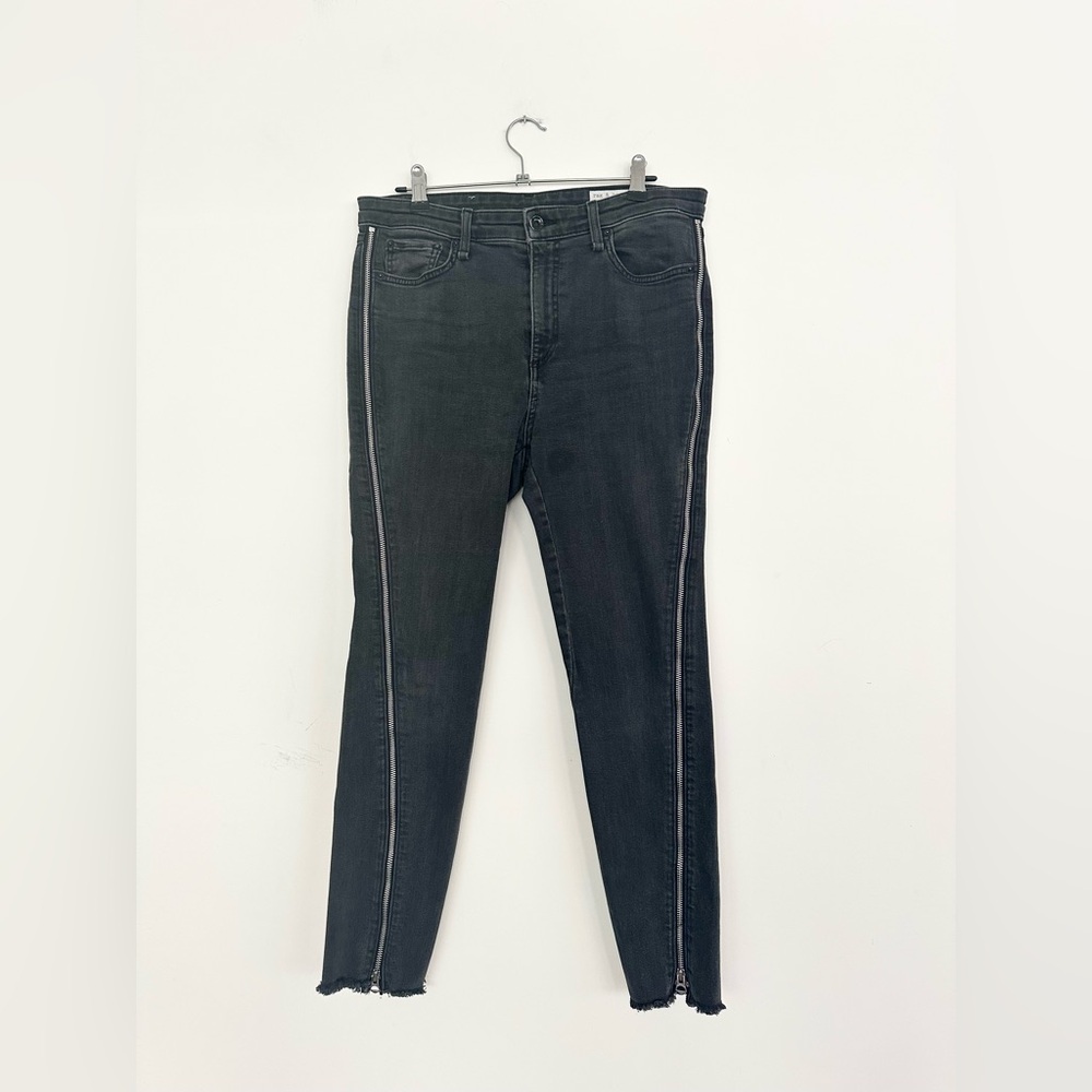 Rag & Bone Nina High-Rise Skinny Jeans – Carlton Black – Size 29 – EUC - Picture 3 of 11